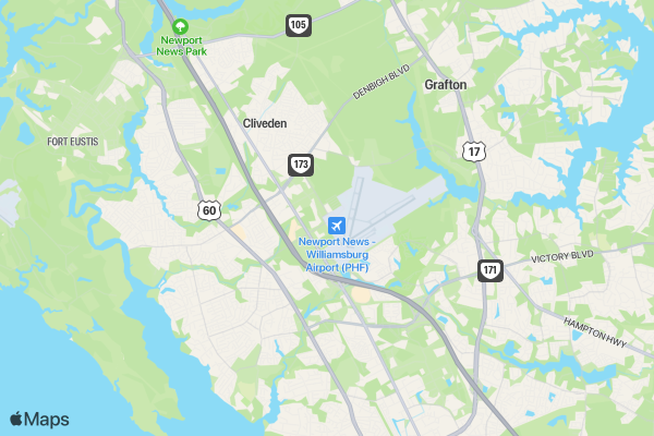 PHF 5K on the Runway location map image