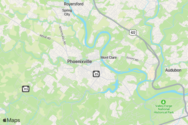 Phoenixville Zombie Run 5K location map image