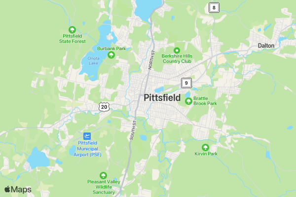 Pittsfield High Run for Funds location map image