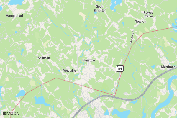 Plaistow Old Home Day 5K location map image