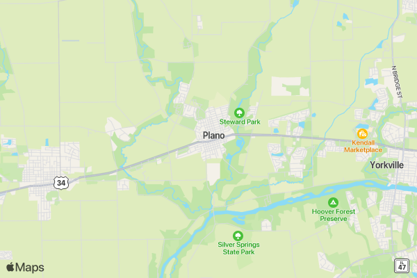 Plano Heritage Fest Ruck March location map image