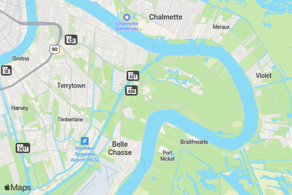 Plaquemines Parish Seafood Festival 5K location map image