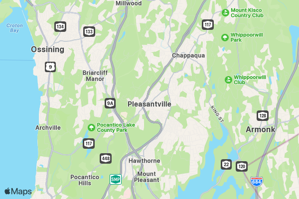 Pleasantville Day 5k and Fun Run location map image