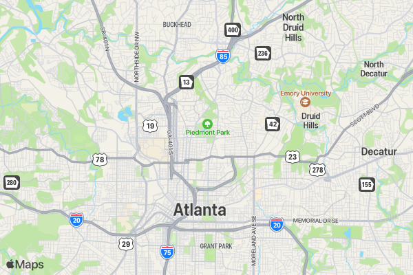 Pre-Labor Day Atlanta 5K Hope is Built location map image