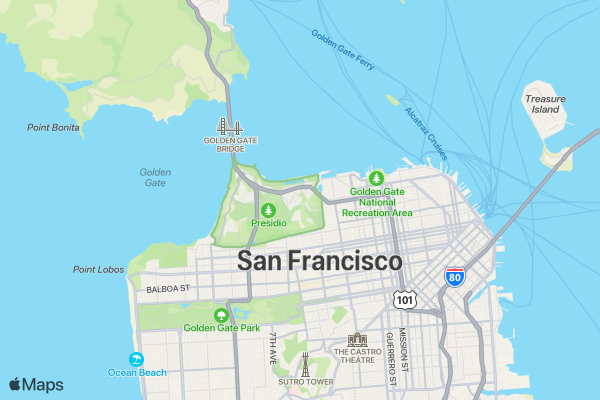 Presidio YMCA Trail Run location map image
