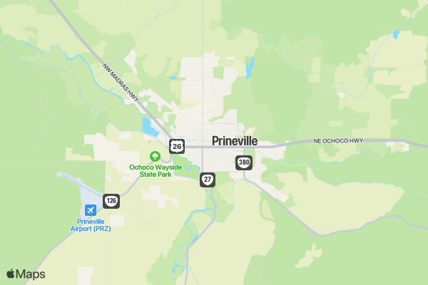 Prineville Hotshot Memorial Run location map image