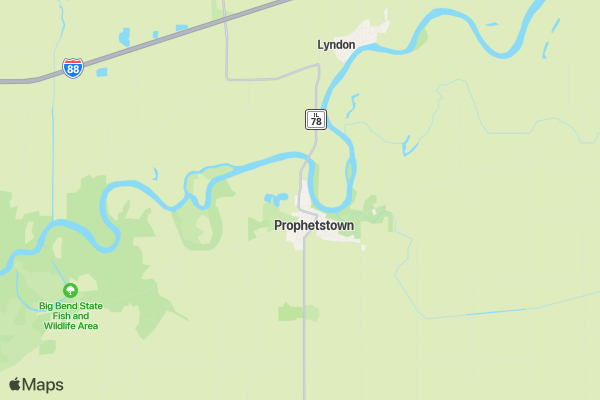 Prophetstown Run Around 5K and One Mile Fun Run 2024 location map image