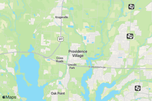 Providence Village Smoke Off 5k Fun Run location map image