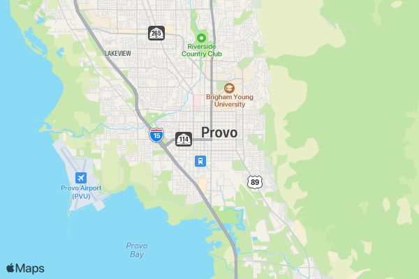Provo City Half Marathon - 5k location map image