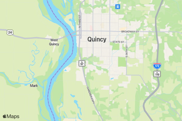 Quincy - FoDU 5K for Hope location map image