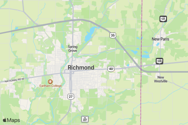 Race for Hope - Richmond, IN location map image