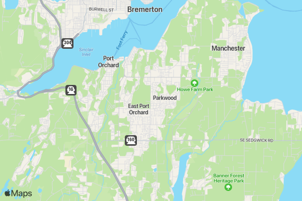 Race For The Future of Port Orchard Teens location map image