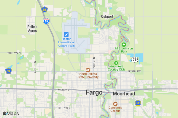 Race to Zero - Fargo location map image
