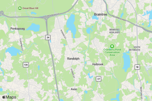 Randolph Pack the Pantry 5K location map image