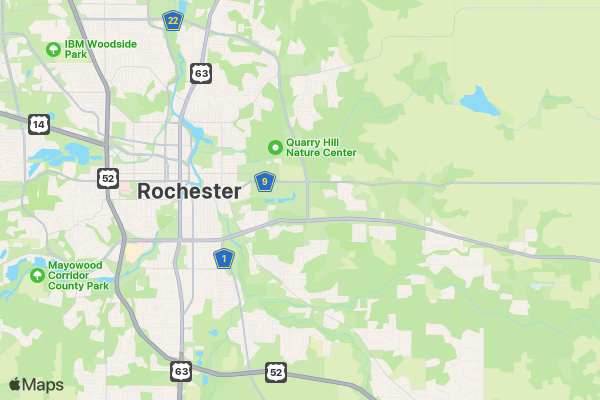 RCTC Student Senate 5K location map image