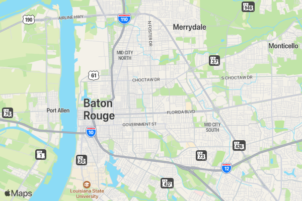 RecoveryRun Baton Rouge location map image