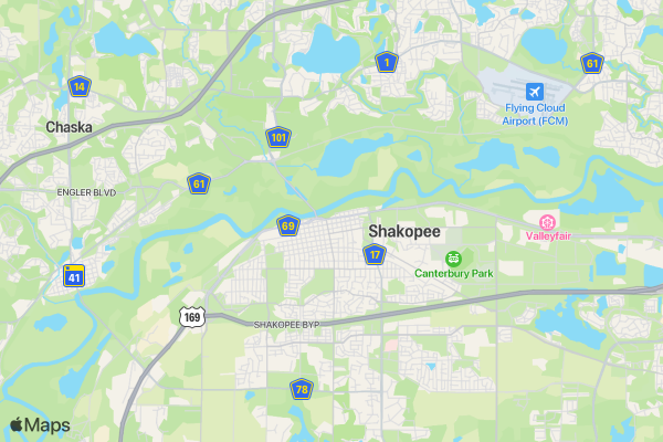 Red Zone Rush 5K and Kids Fun Run location map image