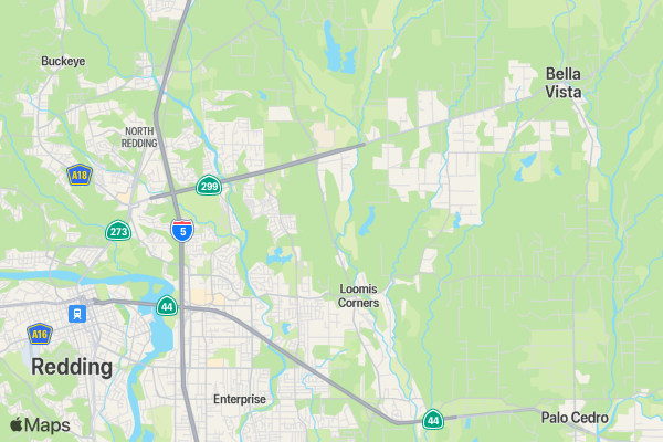 Redding Sunrise Rotary Mud Run location map image