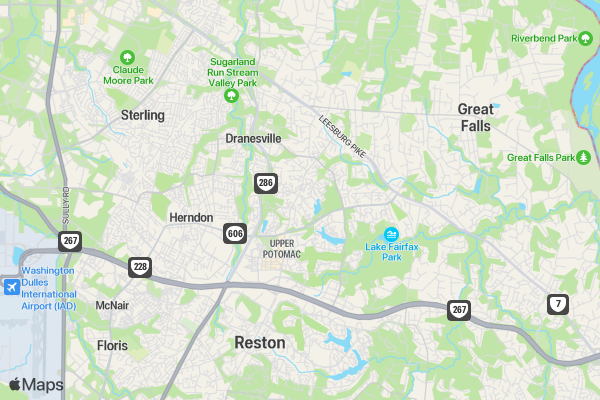 Reston Sprint Triathlon location map image