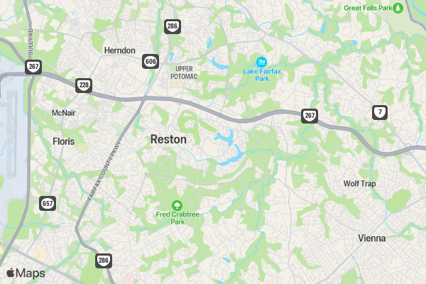 Reston Superhero Youth Triathlon location map image