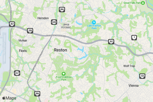 Reston Superhero Youth Triathlon Scholarships location map image
