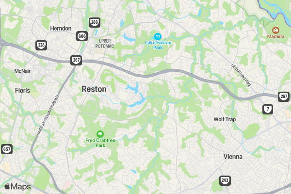 Reston Triathlon Olympic Distance location map image