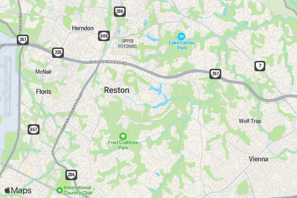 Reston Youth Triathlon location map image