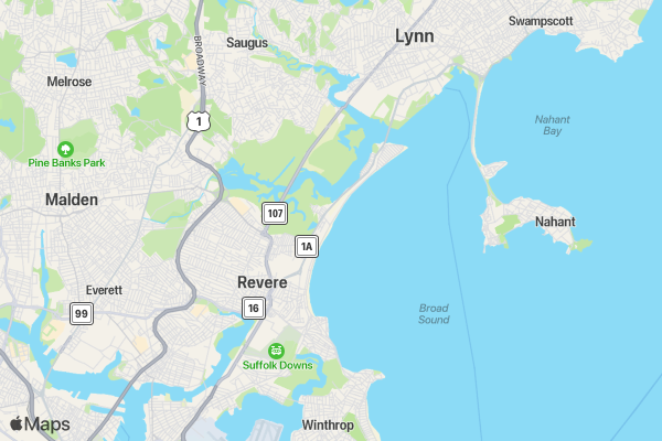 Revere Beach Partnership Great Pumpkin Dash location map image