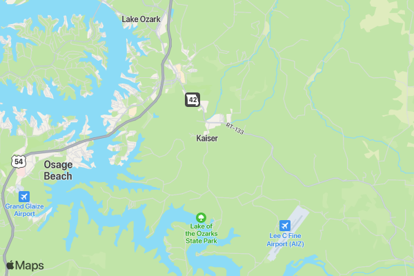 Royal Running Series Lake of the Ozarks location map image