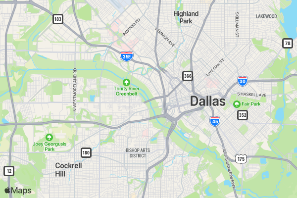 Run 4 DFW Refugees location map image