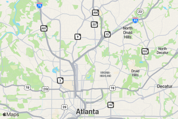 Run for Coffee Lovers 5K/10K/13.1 ATLANTA location map image