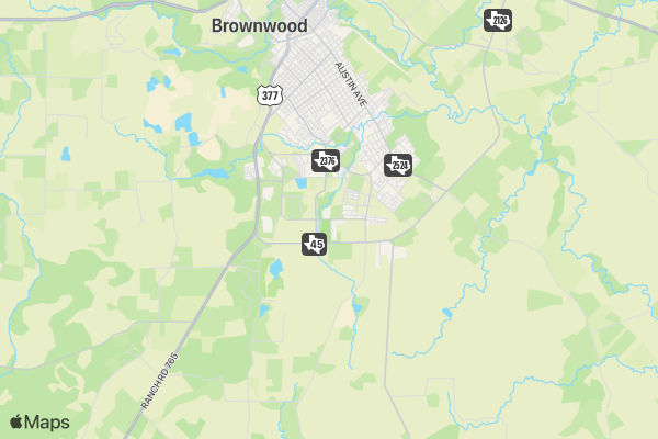 Run for Hope 5K - Brownwood location map image