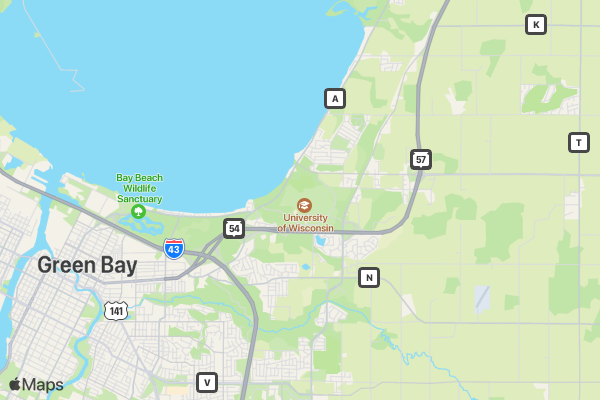 Run for Hope at UWGB location map image
