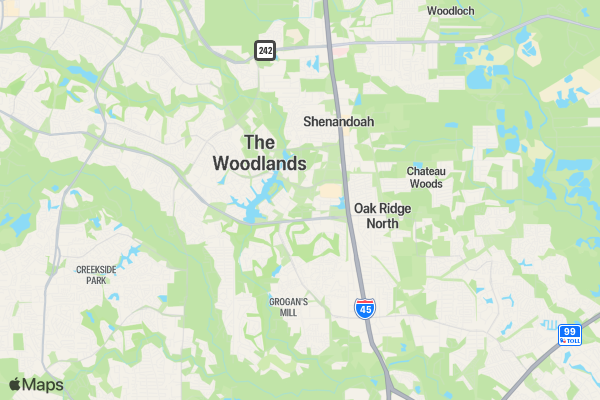 Run For Hope - The Woodlands location map image