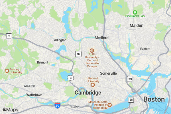 Run for Palestine Reach for Education Boston, MA location map image