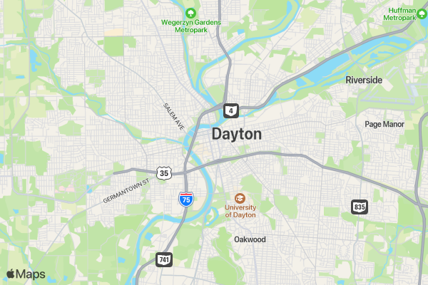 Run for Palestine Reach for Education Dayton, OH location map image