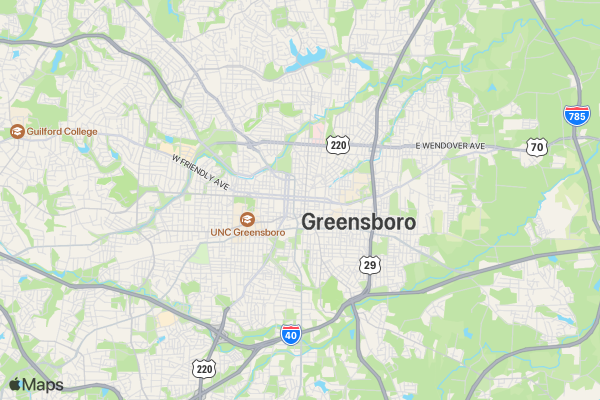 Run for Palestine Reach for Education Greensboro, NC location map image