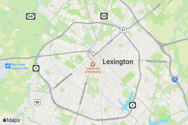 Run for Palestine Reach for Education Lexington, KY location map image