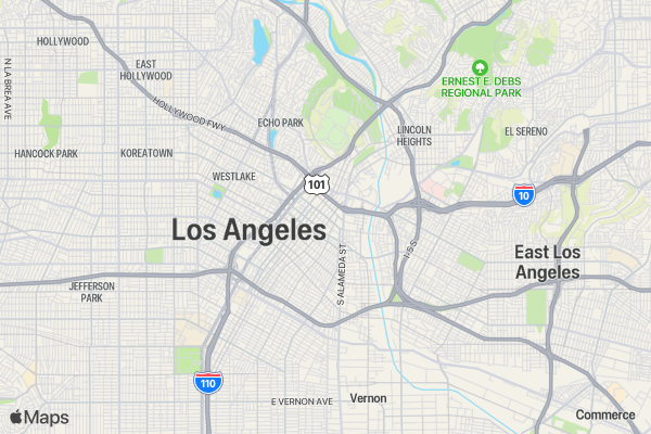 Run for Palestine Reach for Education Los Angeles, CA location map image