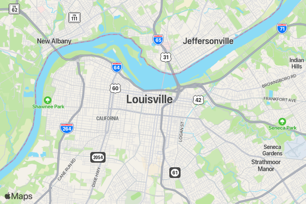 Run for Palestine Reach for Education Louisville, KY location map image
