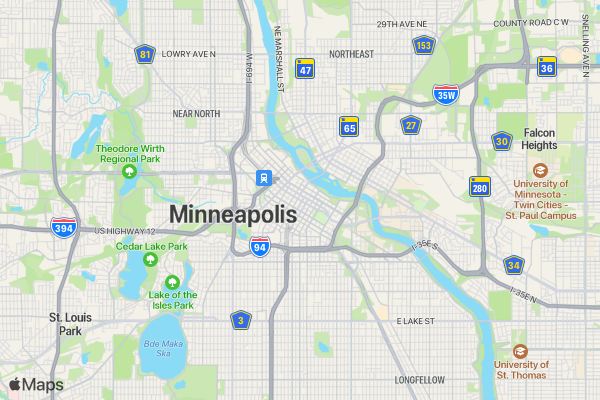 Run for Palestine Reach for Education Minneapolis, MN location map image
