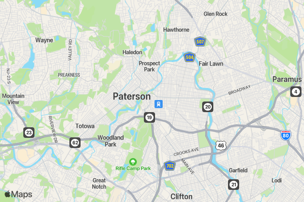 Run for Palestine Reach for Education Paterson, NJ location map image