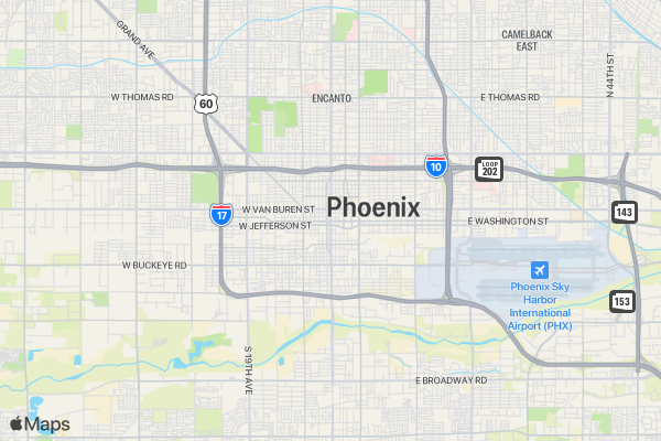 Run for Palestine Reach for Education Phoenix, AZ location map image