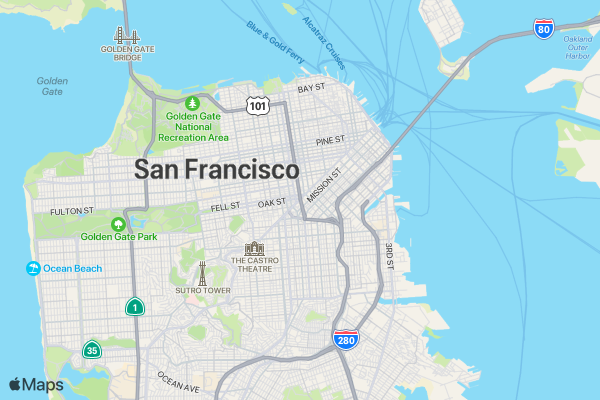 Run for Palestine Reach for Education San Francisco, CA location map image