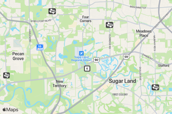 Run Houston Sugar Land Santa 5K & 10K location map image