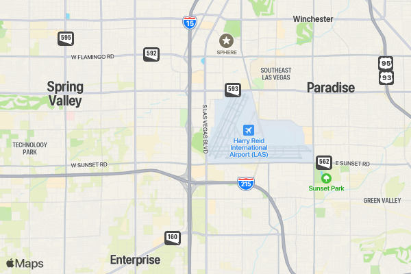Run LAS VEGAS City of Lights 5K/10K/13.1 location map image