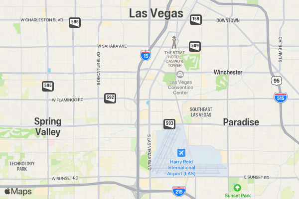 Run LAS VEGAS City of Lights 5K/10K/13.1 Fall location map image