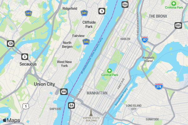 Run NYC 'The Big Apple' 5K/10K/13.1 Marathon location map image