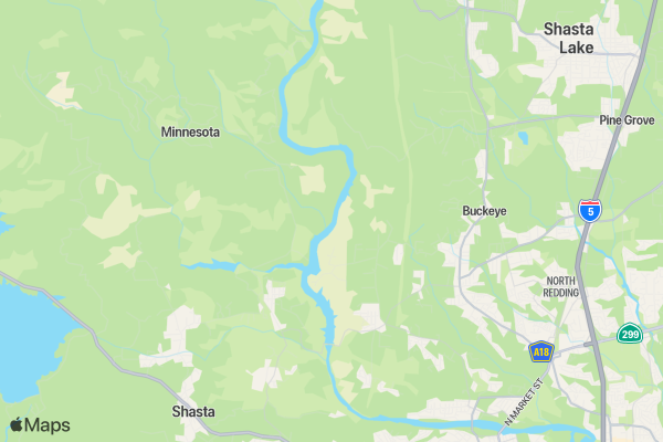 RUN REDDING  5K/10K/13.1 Fall location map image