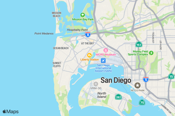 Run SAN DIEGO 5K/10K/13.1 SUMMER location map image